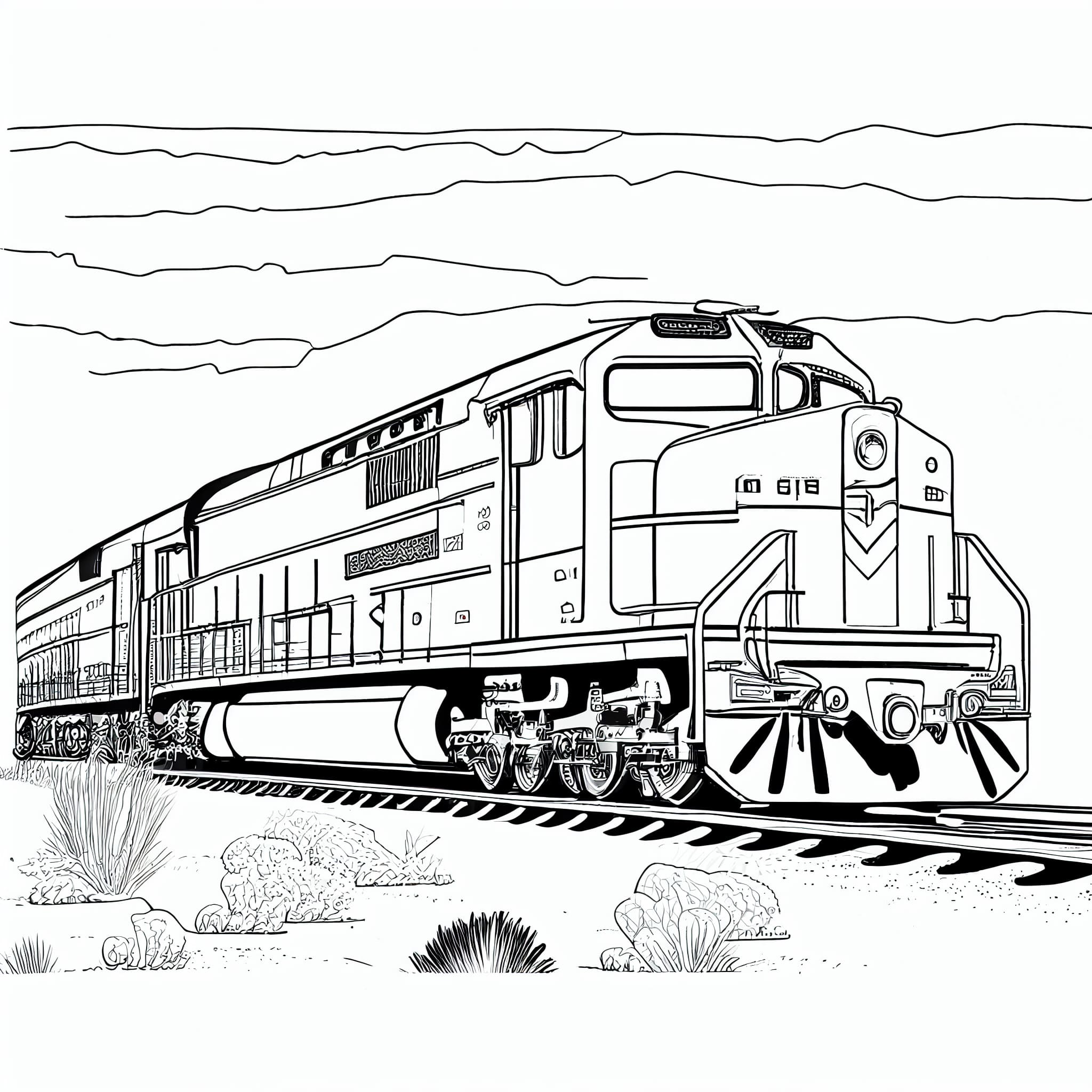 Diesel Train Coloring Pages